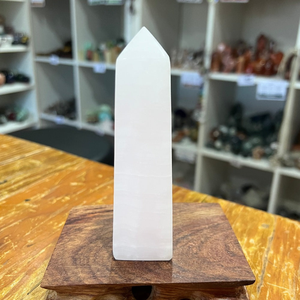 Pink Mangano Calcite Tower