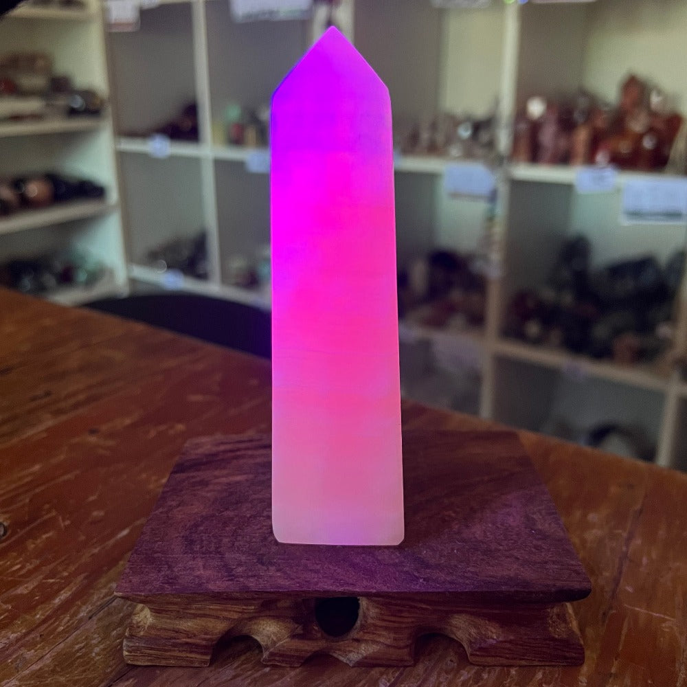 Pink Mangano Calcite Tower