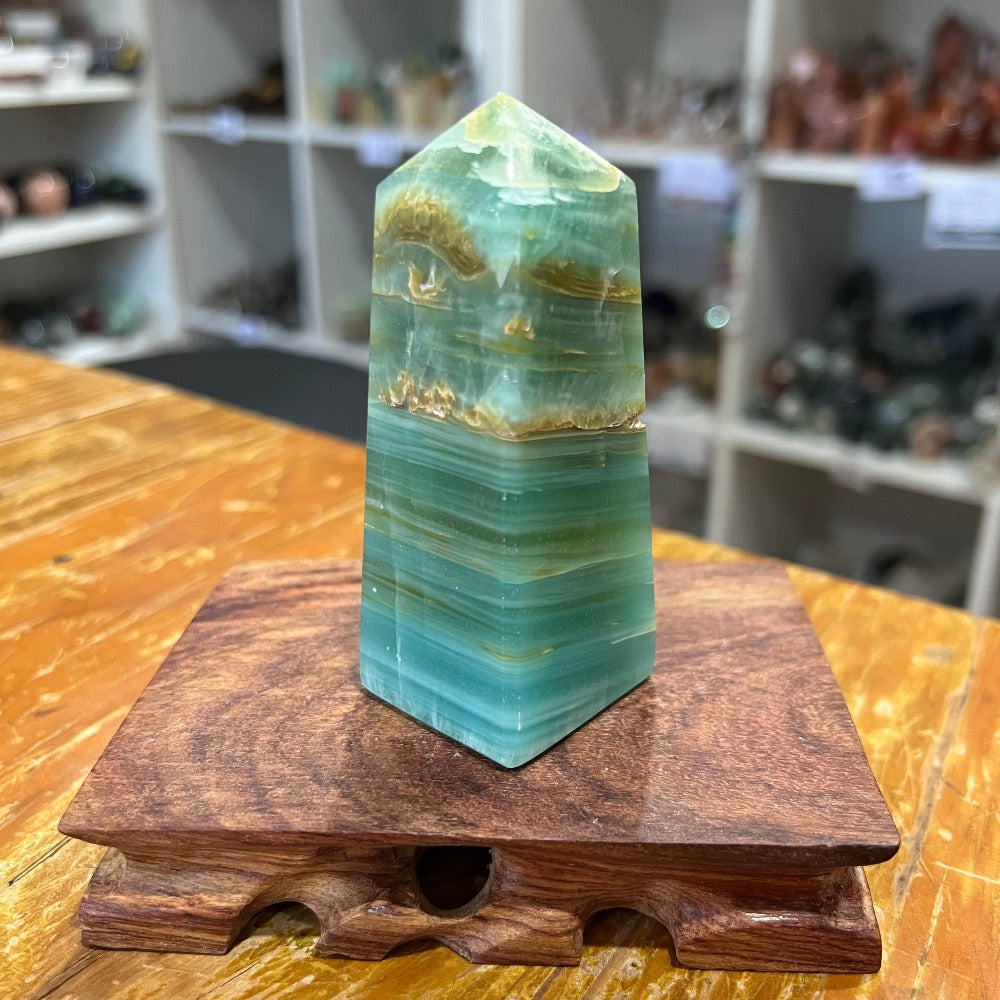 Green Aragonite Tower