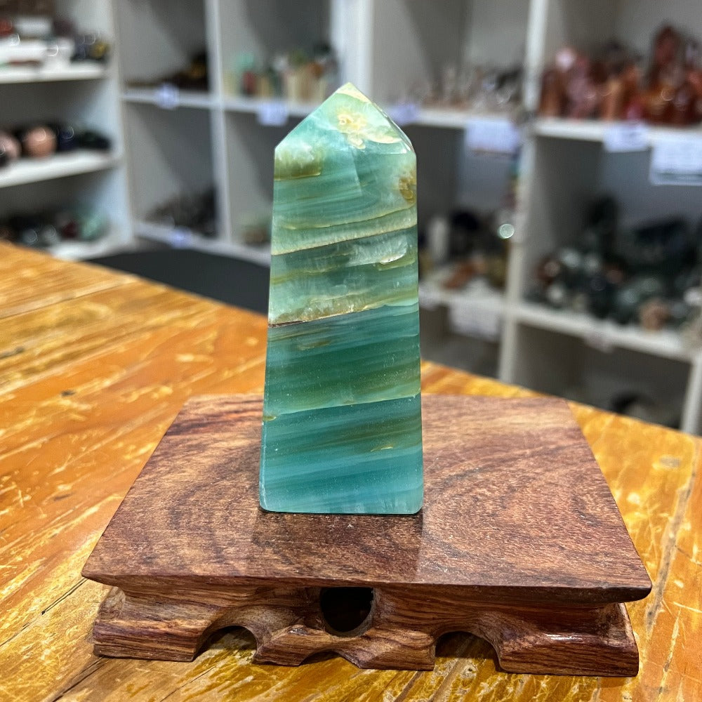 Green Aragonite Tower