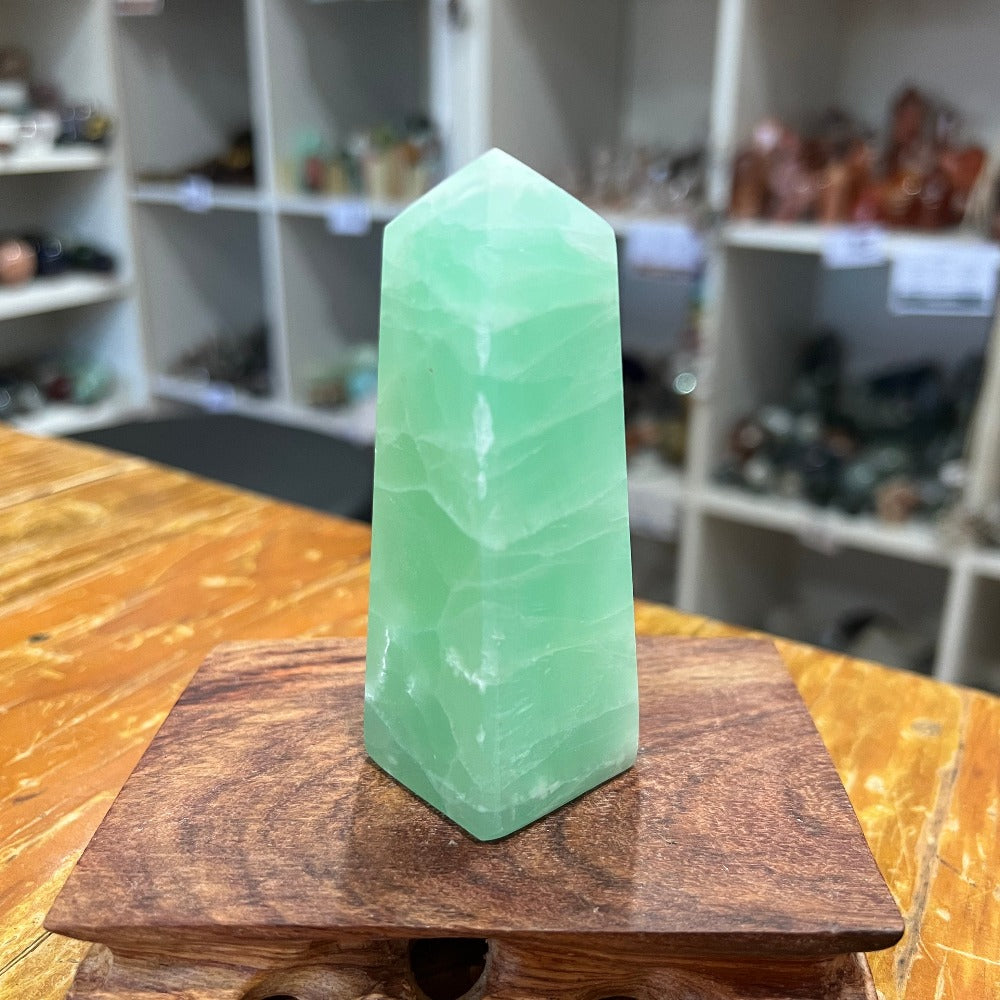 Green Calcite Tower