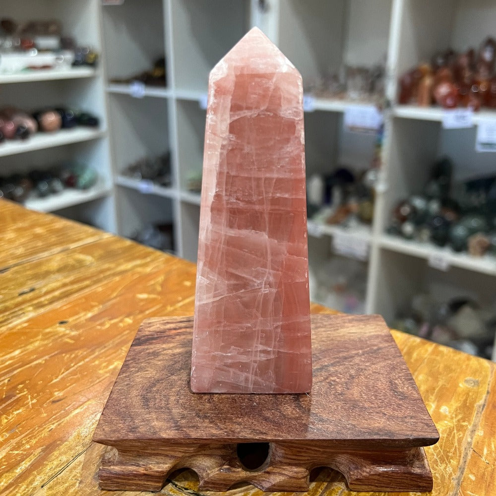 Rose Calcite Tower