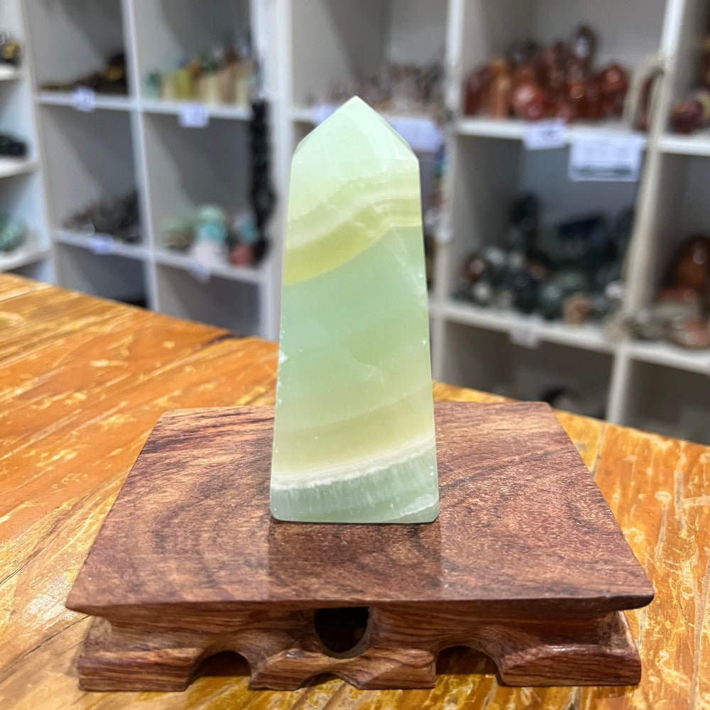 Pistachio Calcite Tower