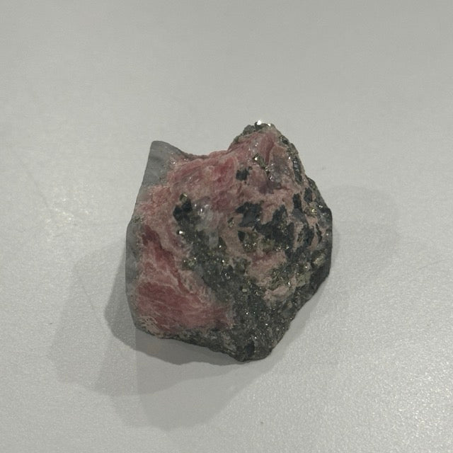 Rhodocrosite with Pyrite & Quartz Specimen | 80g