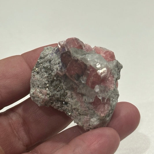Rhodocrosite with Pyrite & Quartz Specimen | 45g
