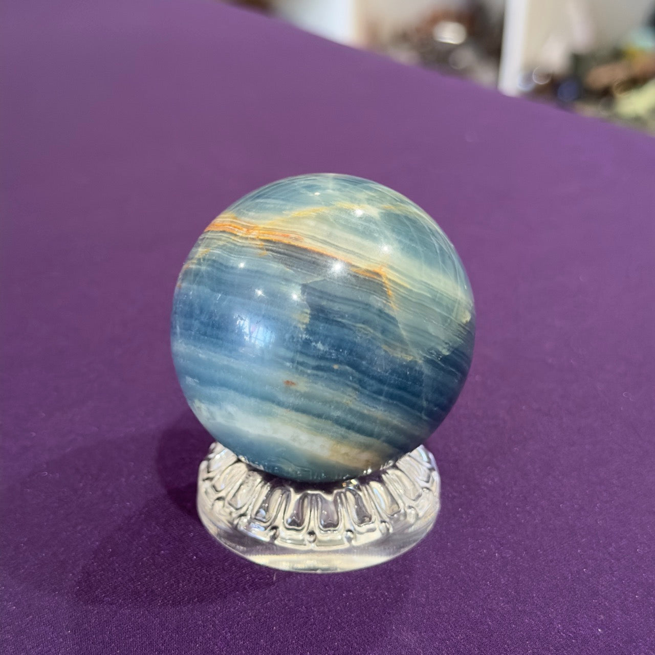 Blue Banded Calcite Sphere | 217g