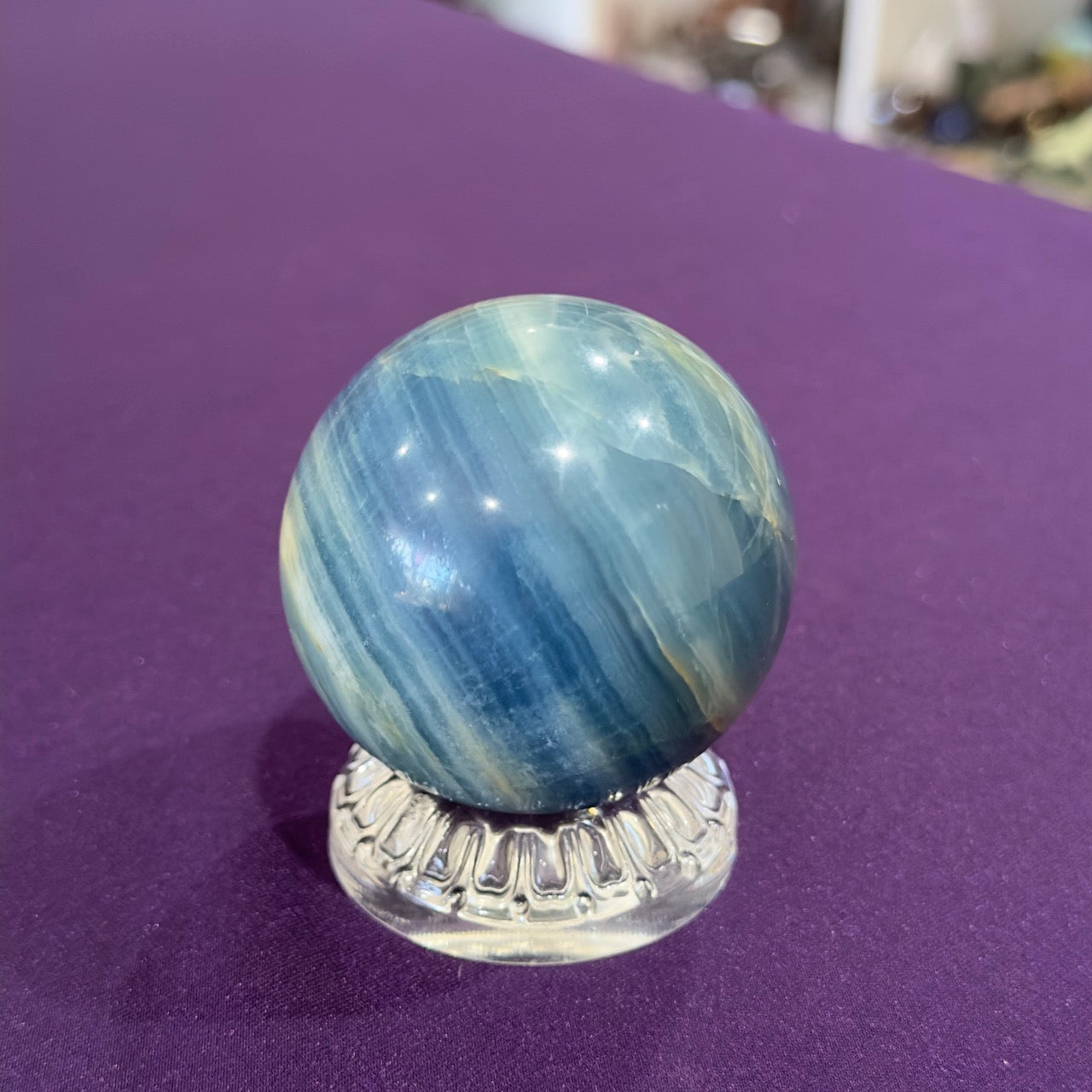 Blue Banded Calcite Sphere | 217g