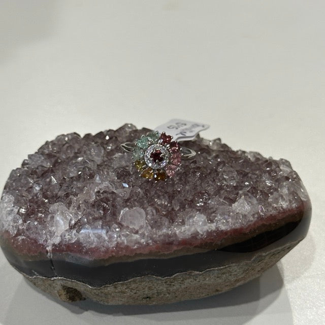 Mixed Tourmaline Spinner Ring