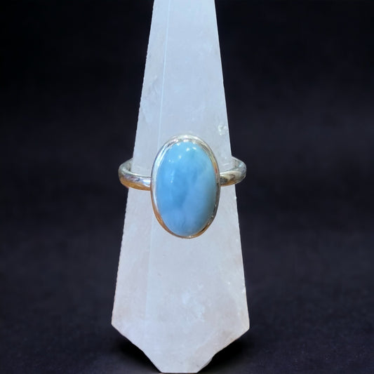 Larimar Ring | Sterling Silver | Size 10