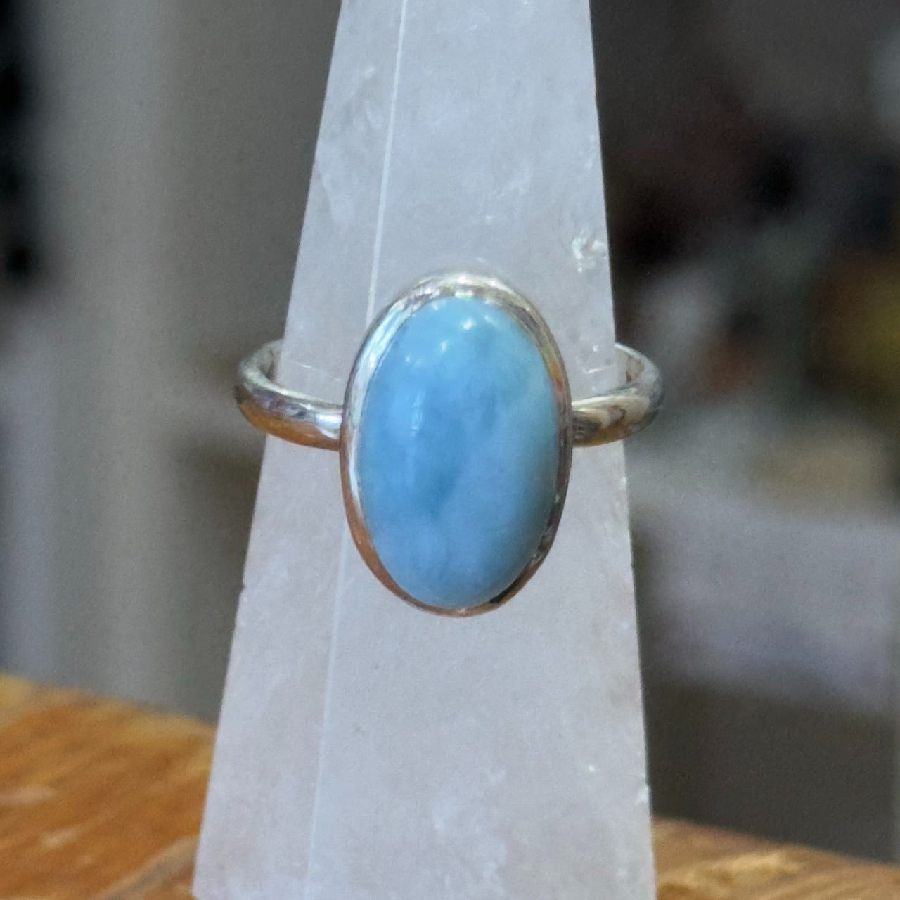 Larimar Ring | Sterling Silver | Size 10