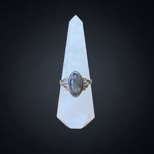 Labradorite Ring | Sterling Silver | Size 11