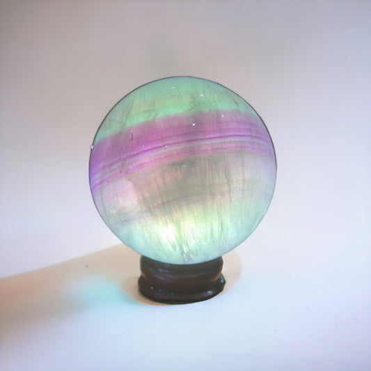 Watermelon Fluorite Sphere | 214g