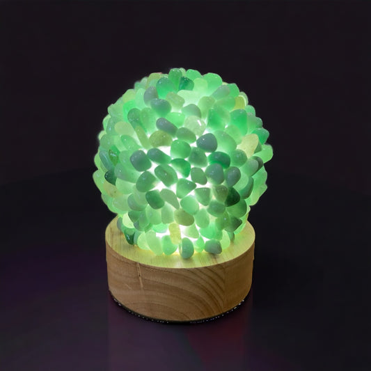 Crystal Chip Lamp | Green Aventurine