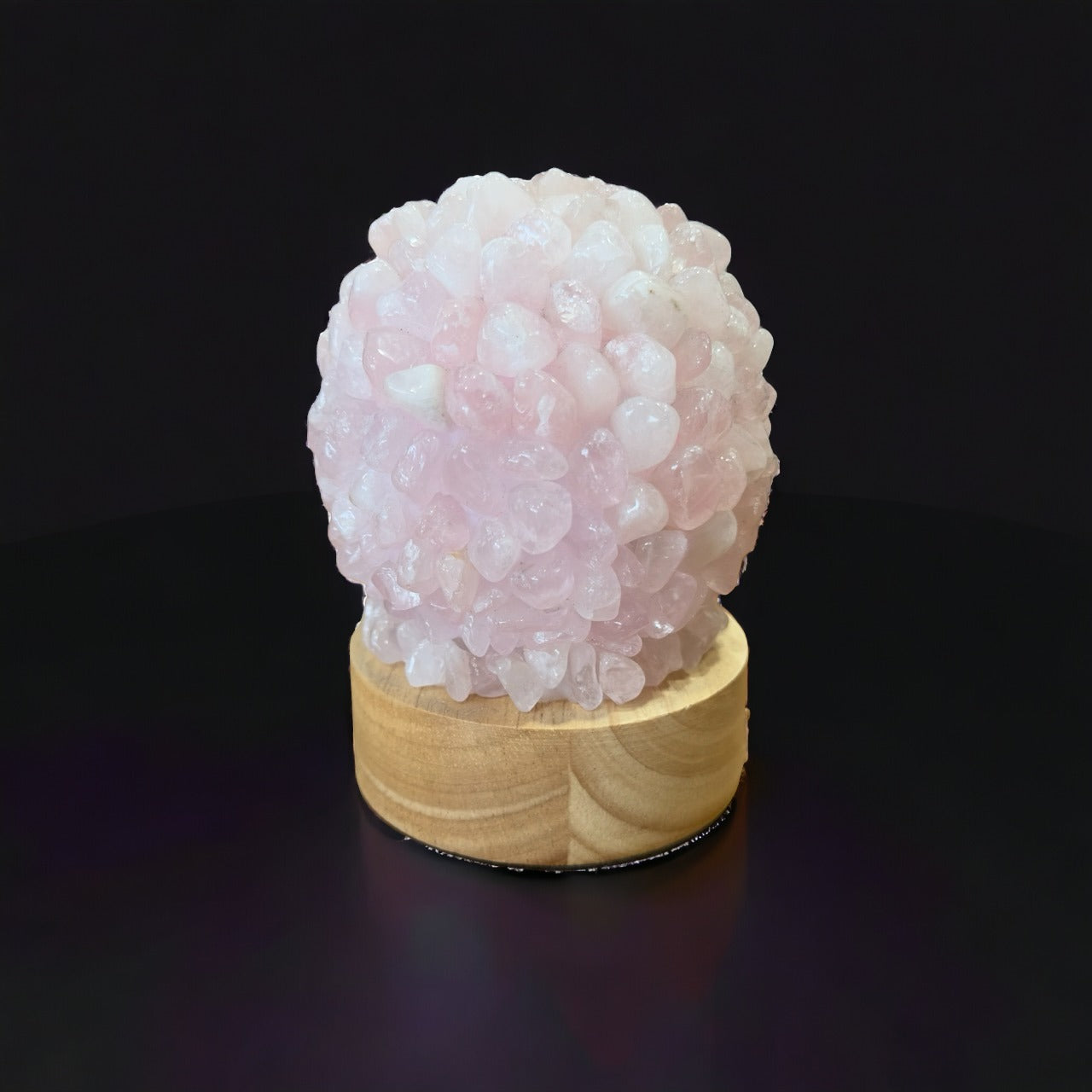 Crystal Chip Lamp | Rose Quartz