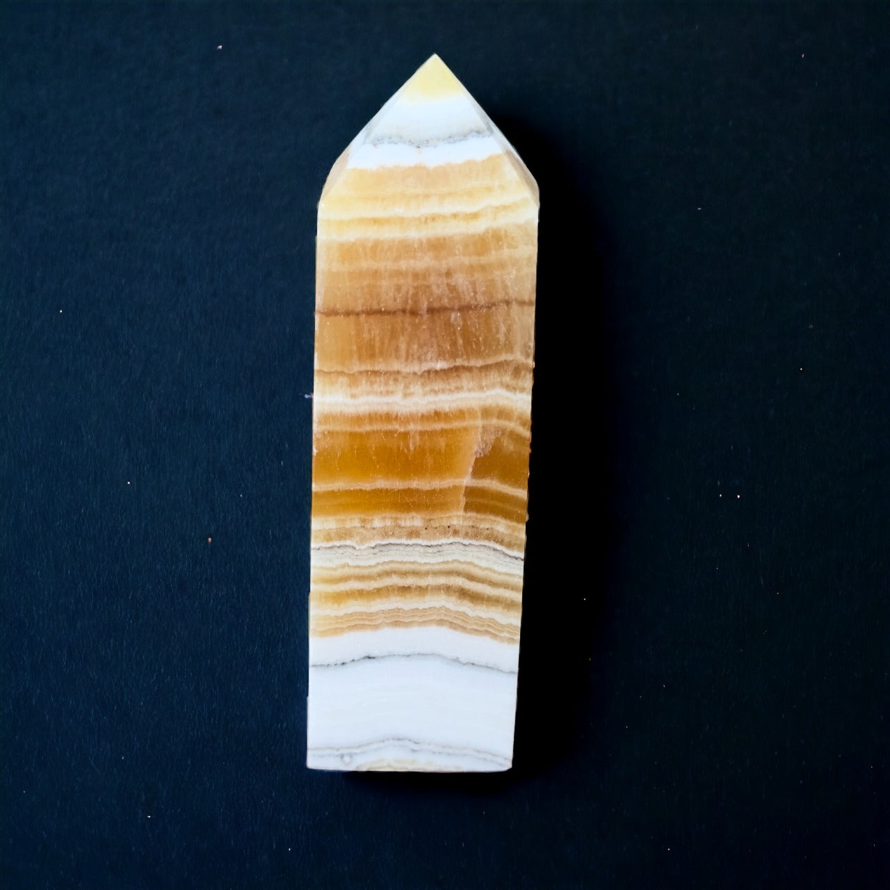 Orange Banded Calcite Point