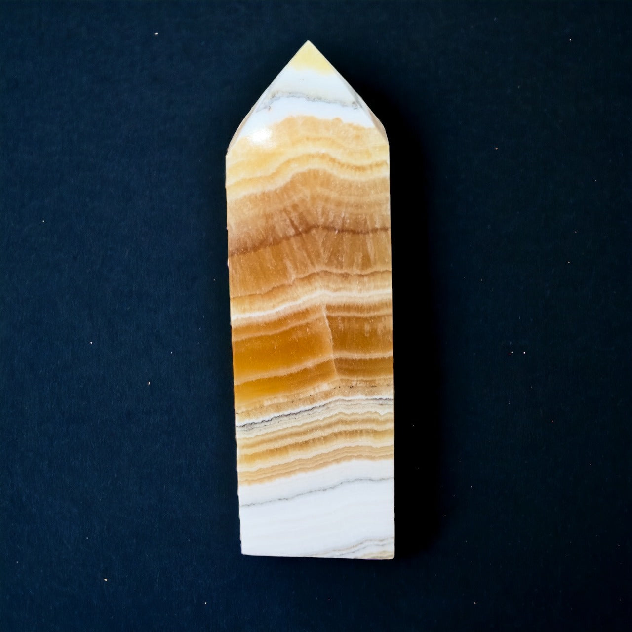 Orange Banded Calcite Point