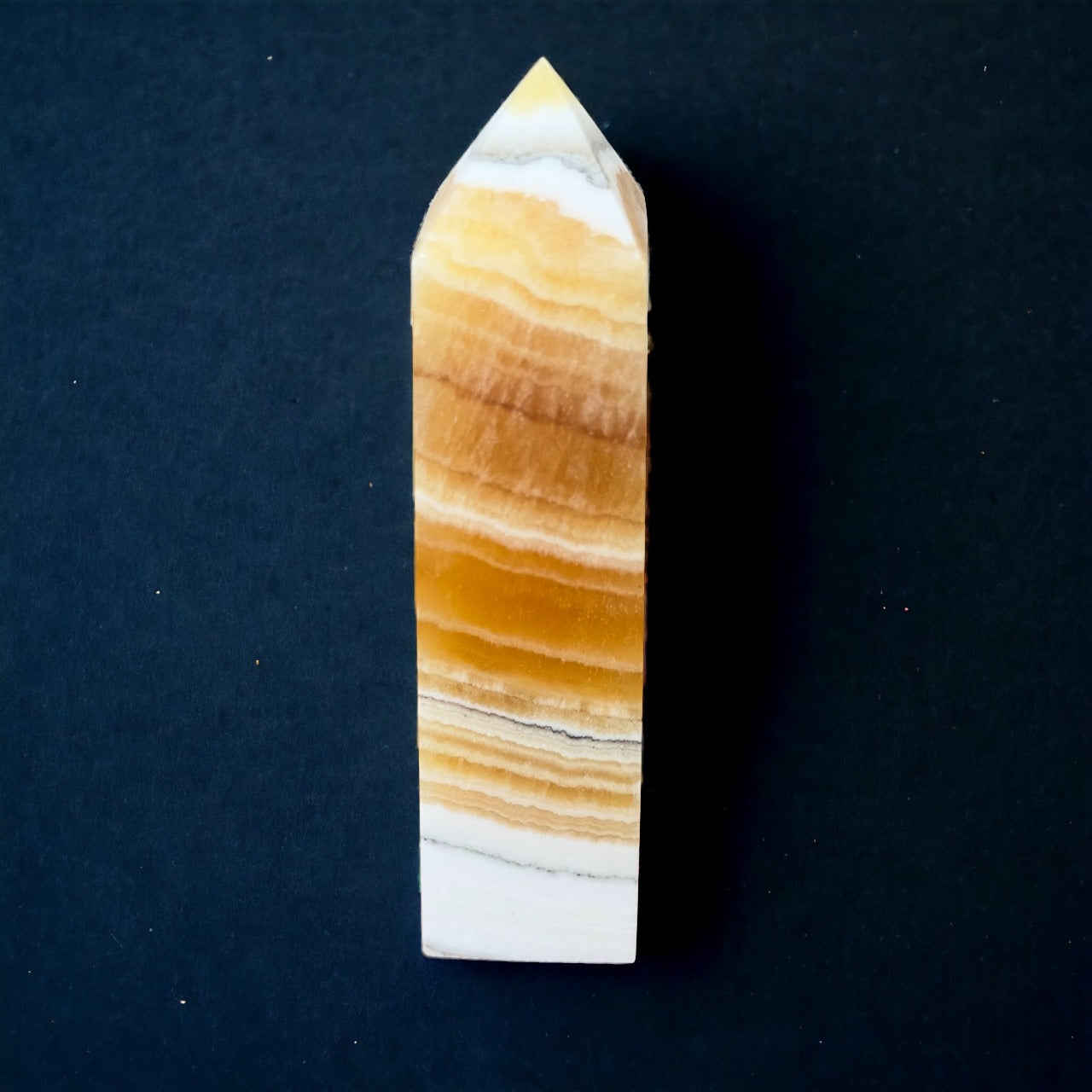 Orange Banded Calcite Point