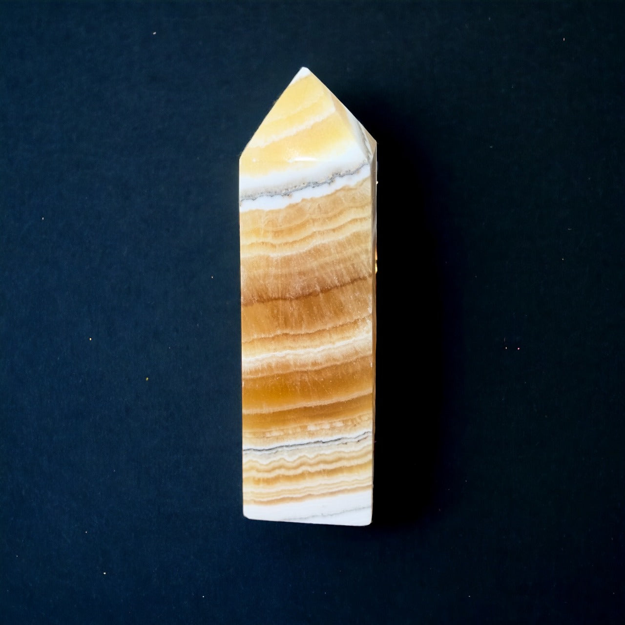 Orange Banded Calcite Point