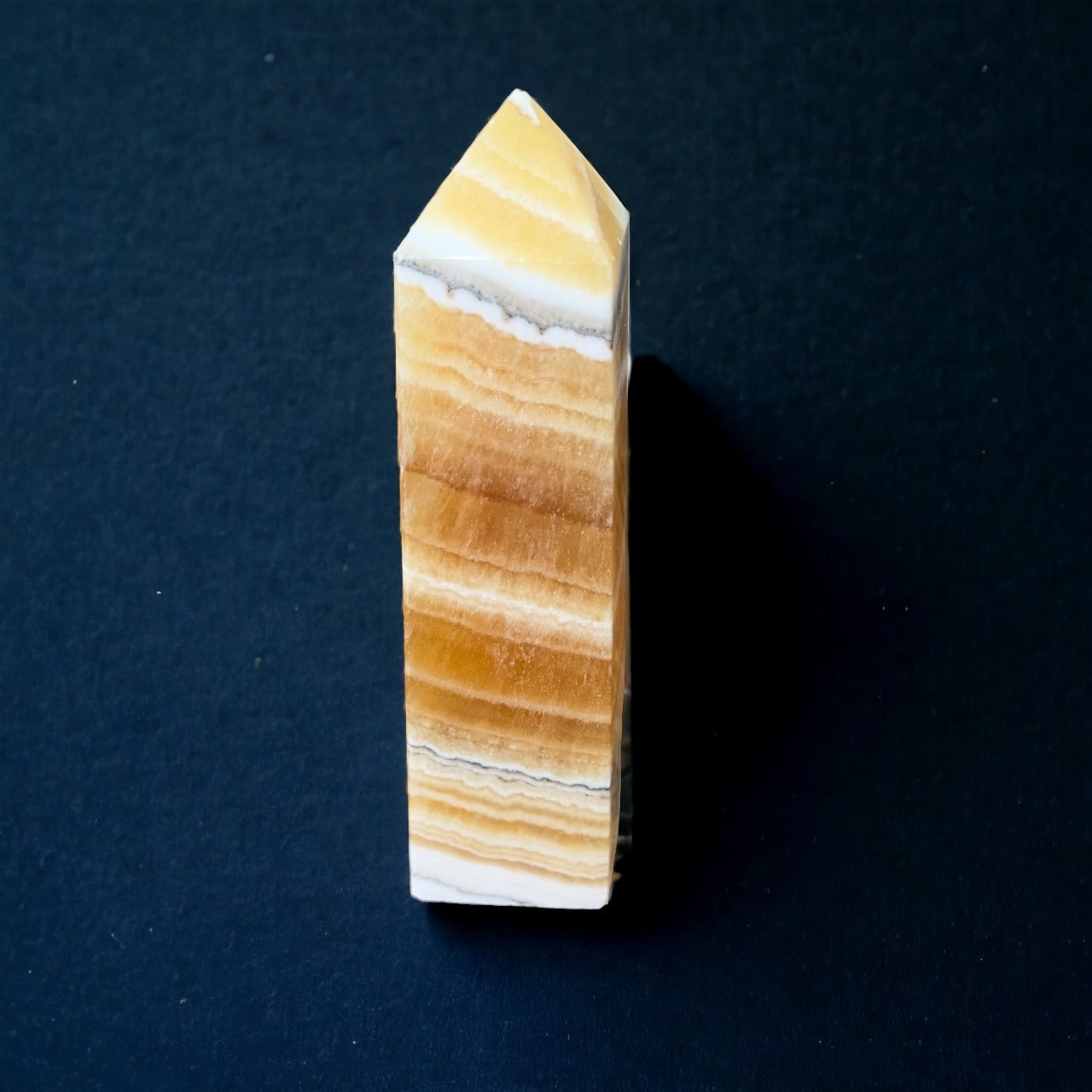 Orange Banded Calcite Point