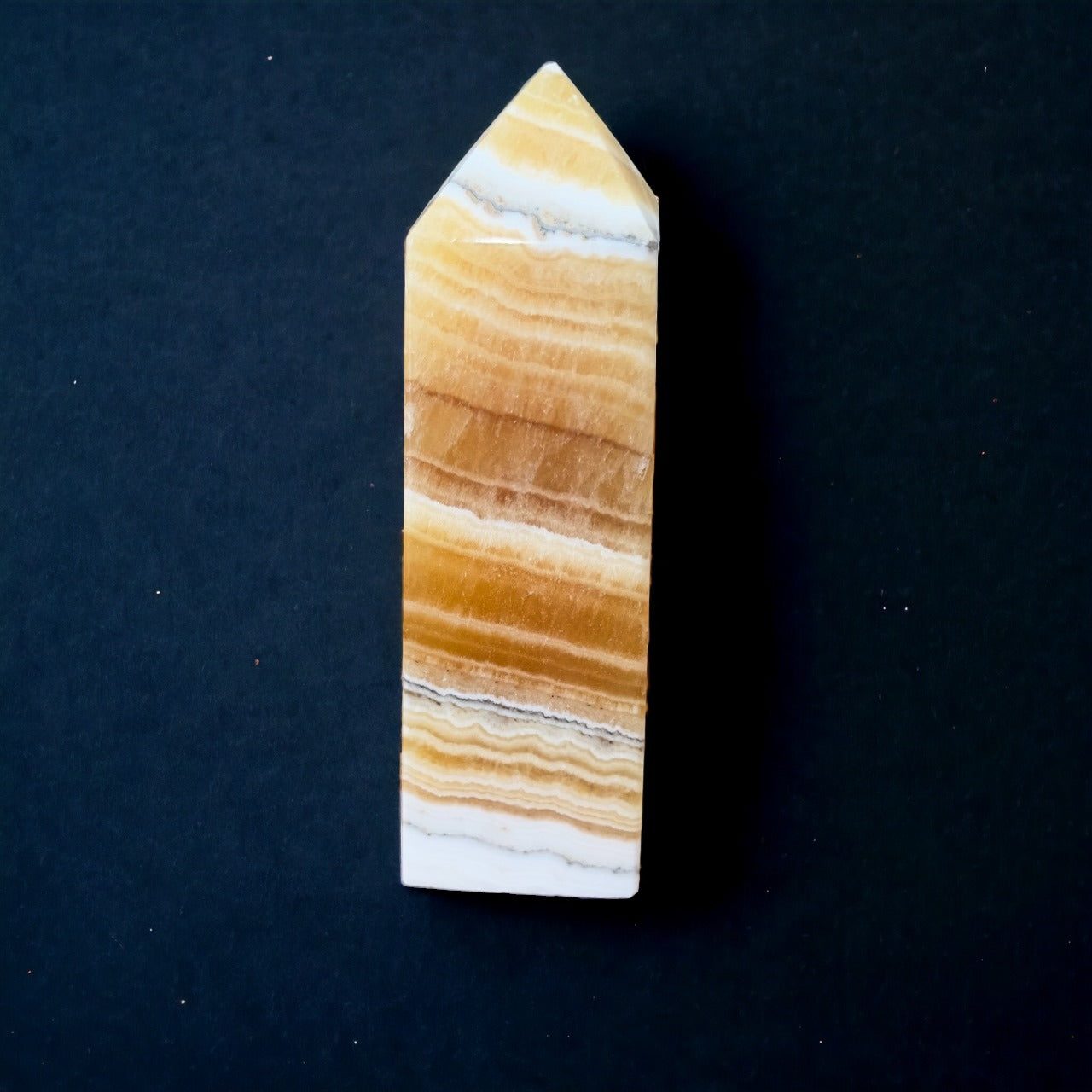 Orange Banded Calcite Point