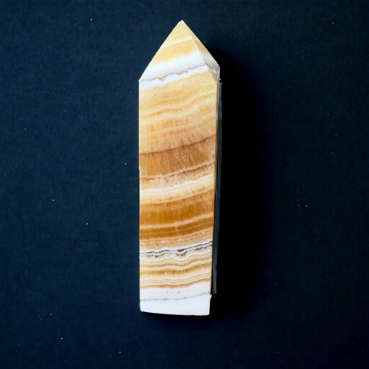 Orange Banded Calcite Point