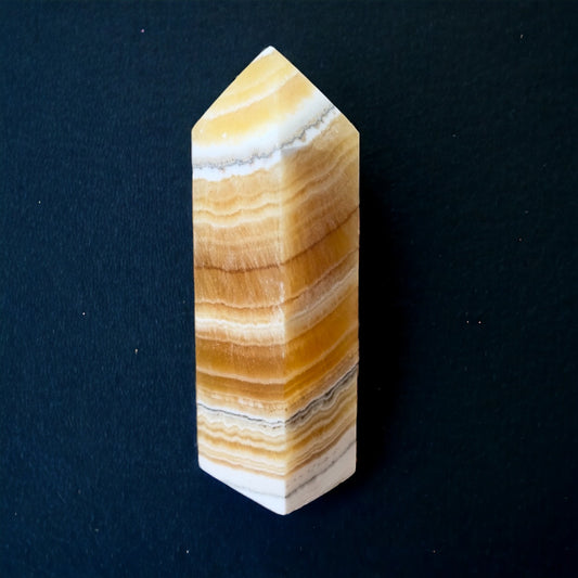 Orange Banded Calcite Point