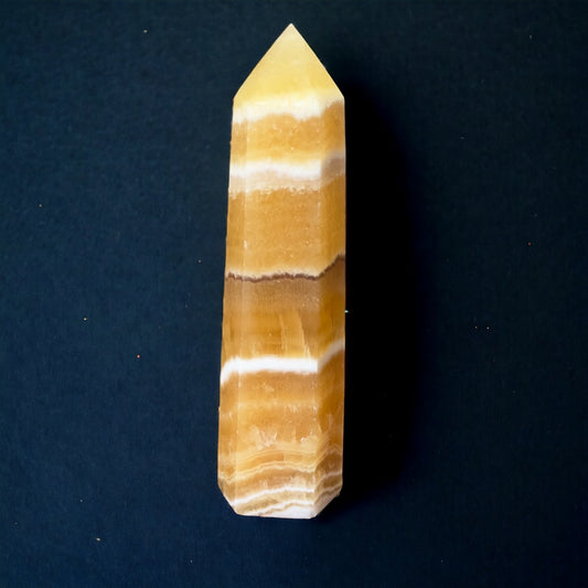 Orange Banded Calcite Point