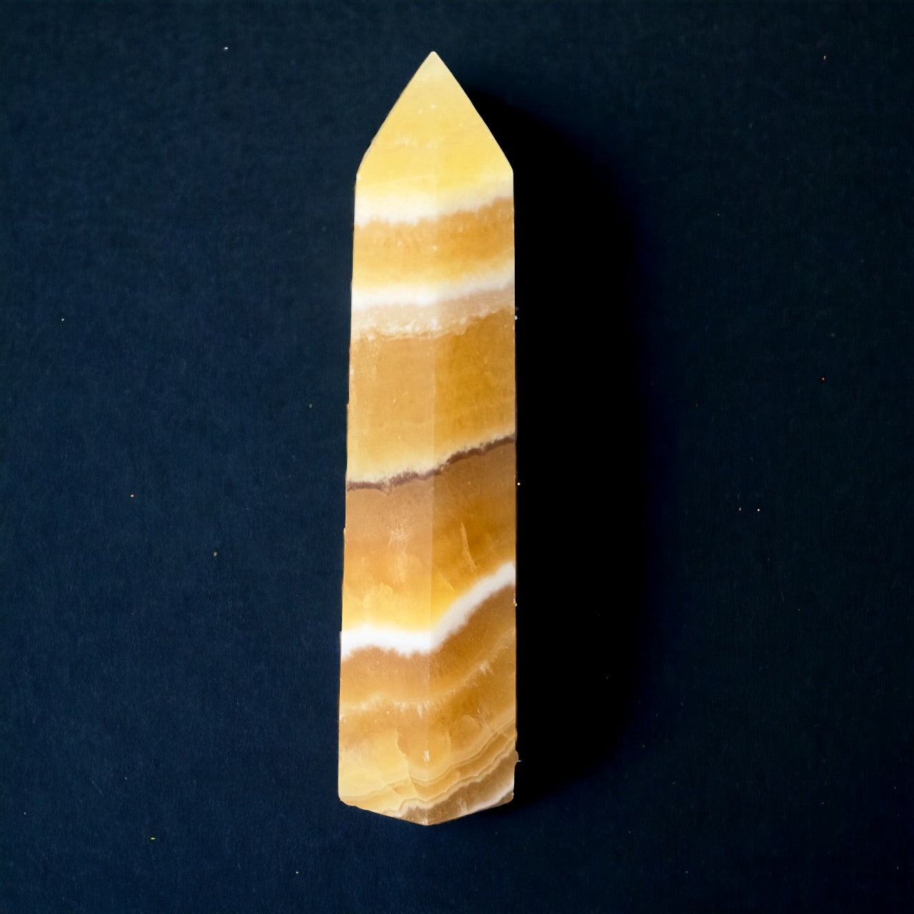 Orange Banded Calcite Point