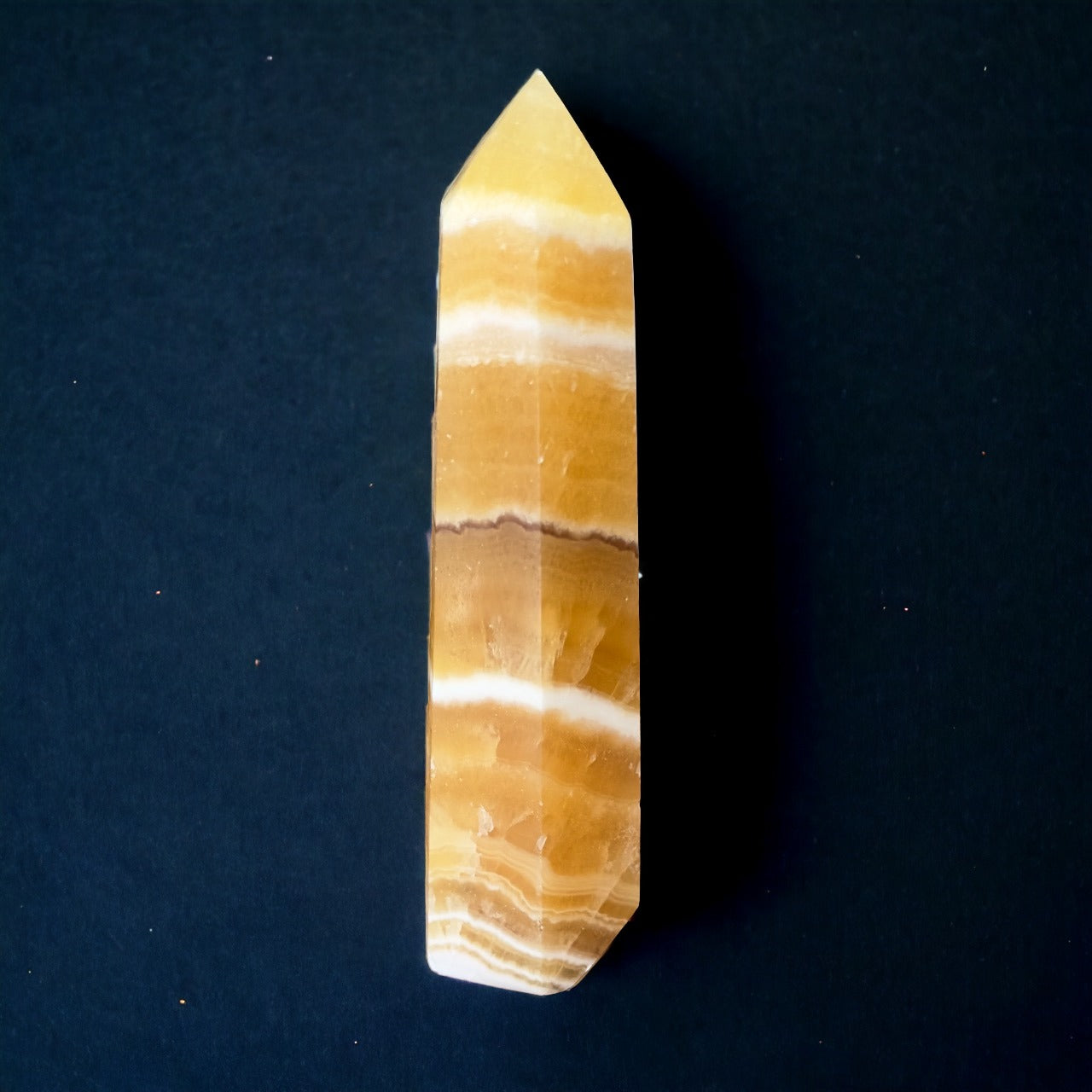 Orange Banded Calcite Point