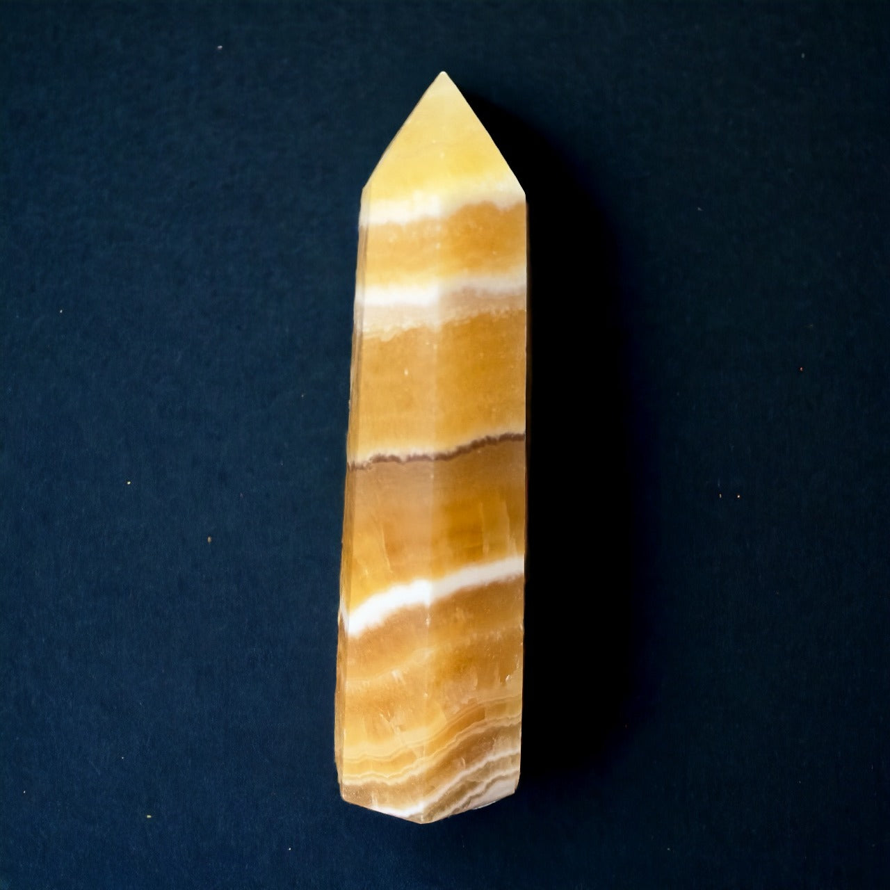 Orange Banded Calcite Point