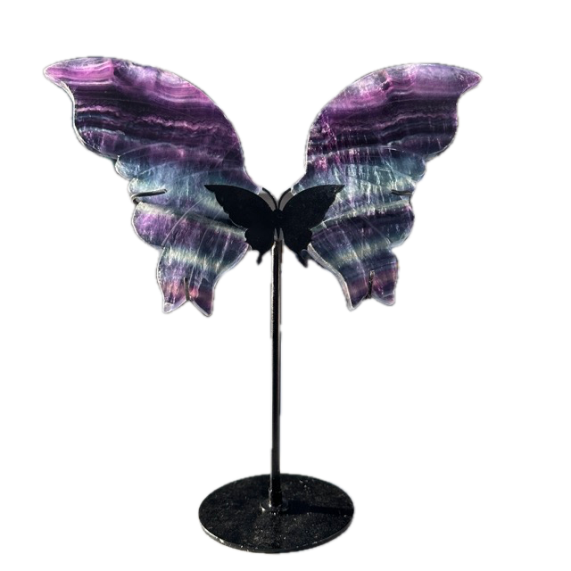 Rainbow Fluorite Butterfly Wings Set