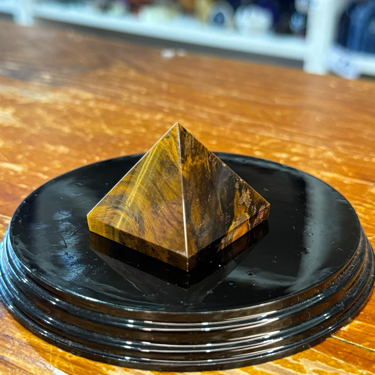 Tiger's Eye Pyramid