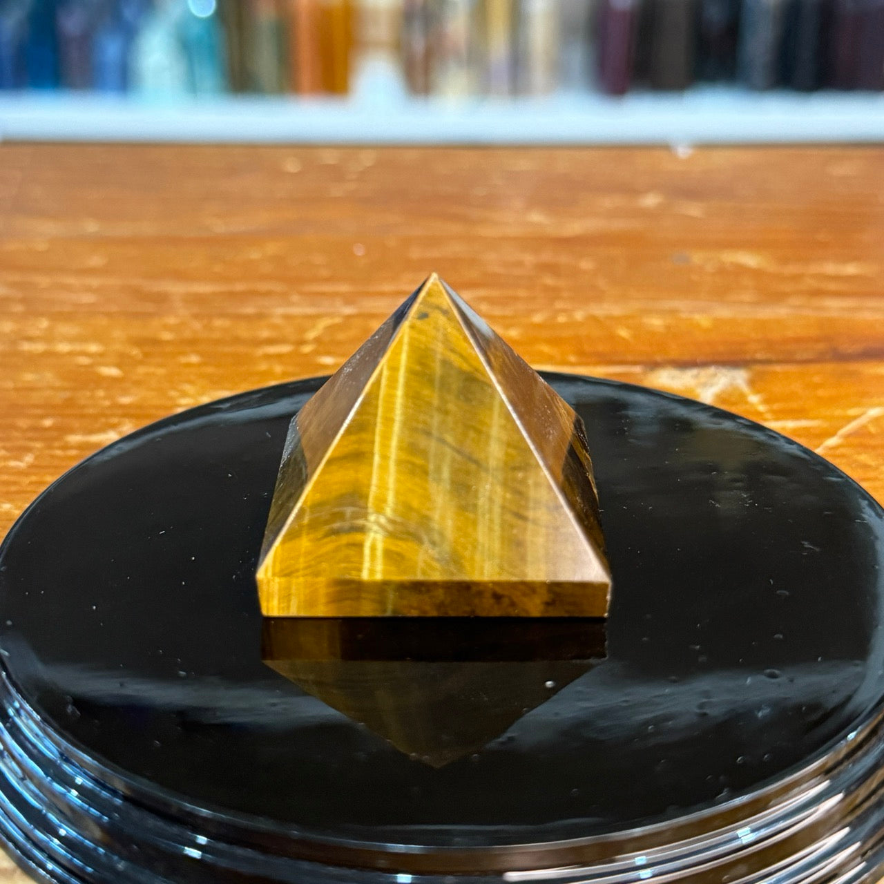 Tiger's Eye Pyramid