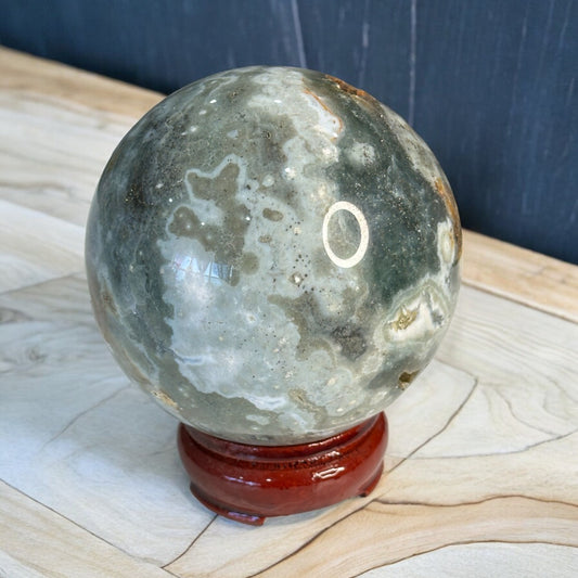 Ocean Jasper Sphere with Pyrite | 932g