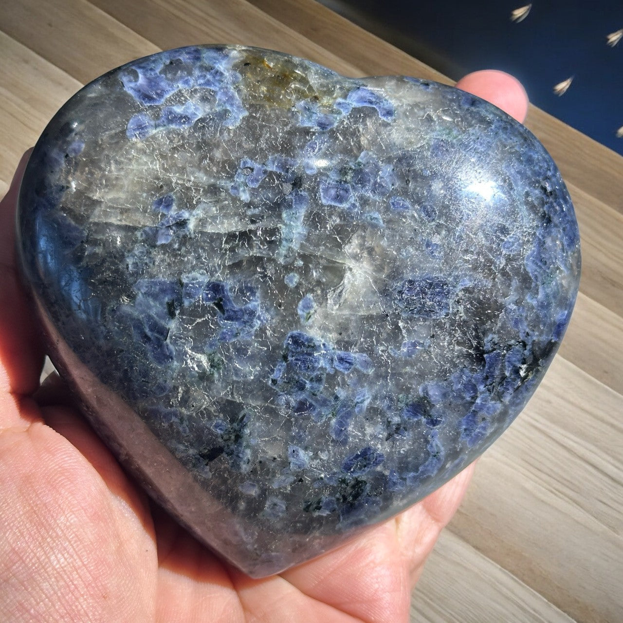 Rare Iolite Heart | 580g 'Water Sapphire'