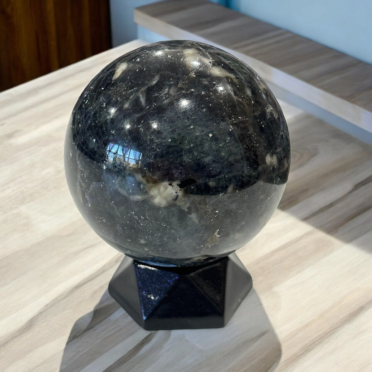 Rare Iolite Sphere | 655g 'Water Sapphire'