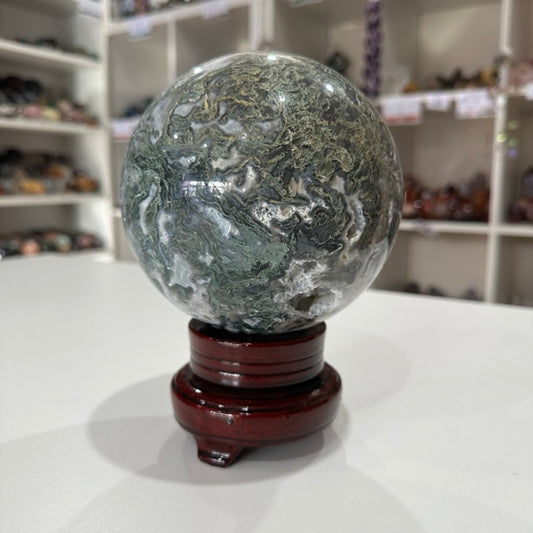 Moss Agate Sphere | 2.9kg