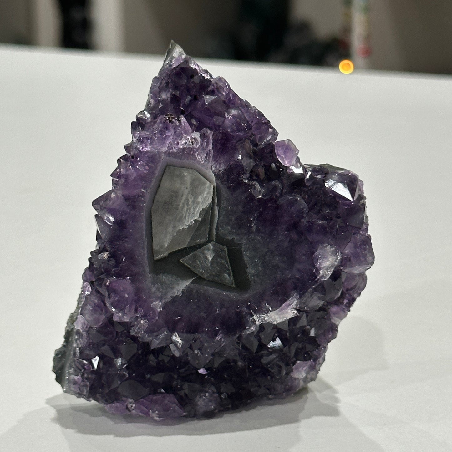 Amethyst Stalactite Eye with Calcite | 247g