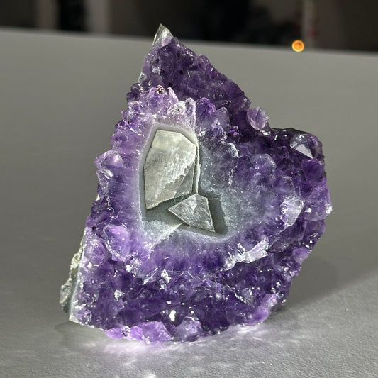 Amethyst Stalactite Eye with Calcite | 247g