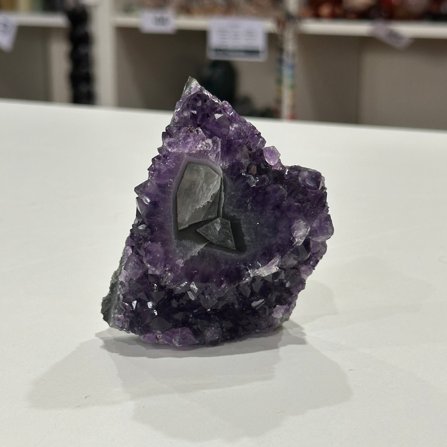 Amethyst Stalactite Eye with Calcite | 247g
