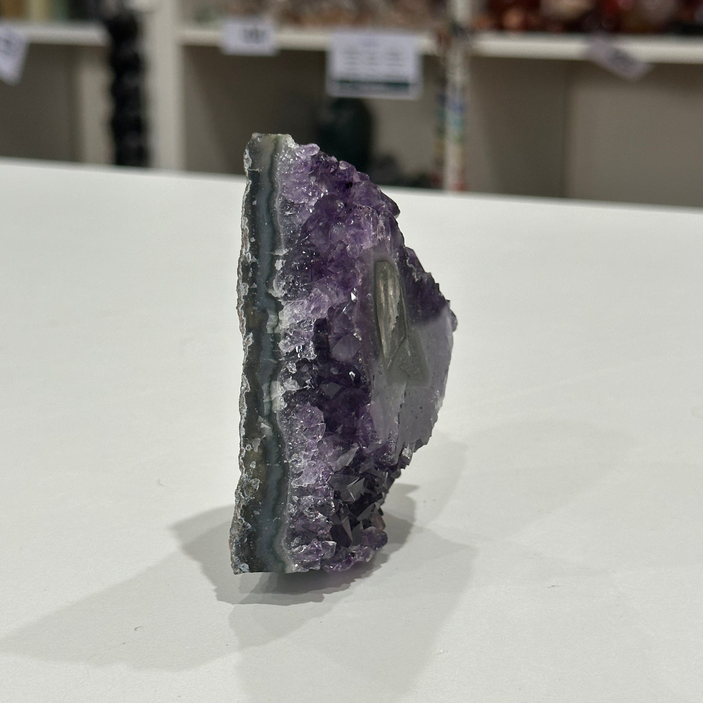 Amethyst Stalactite Eye with Calcite | 247g