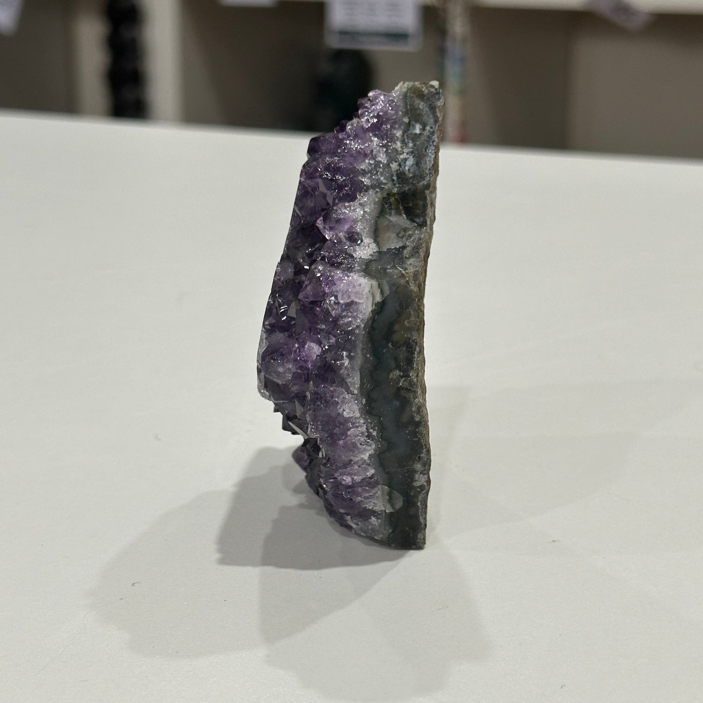 Amethyst Stalactite Eye with Calcite | 247g