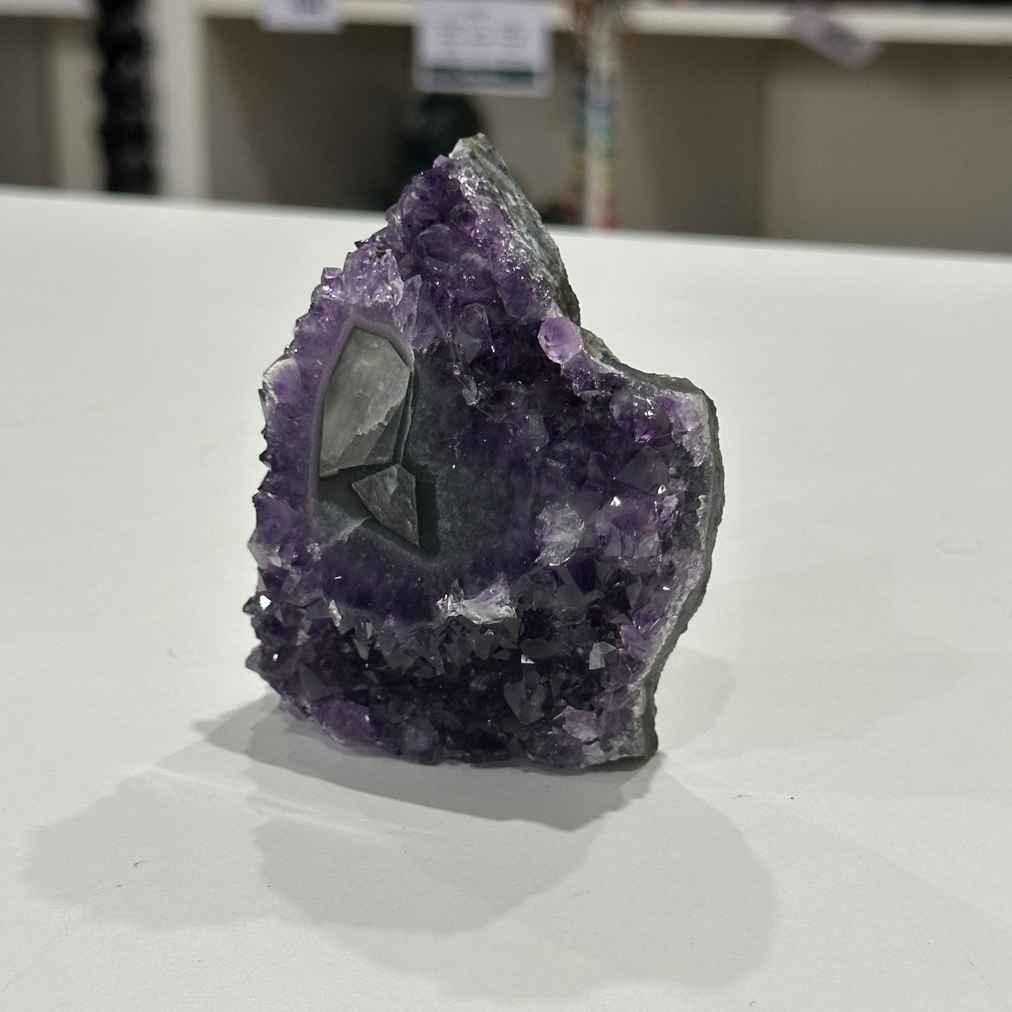 Amethyst Stalactite Eye with Calcite | 247g