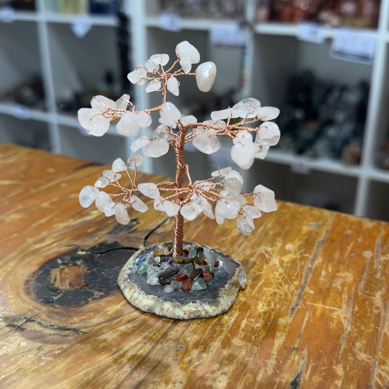 Crystal Chip Tree | Rose Quartz Small