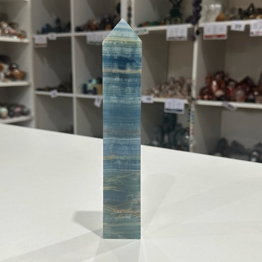 Blue Banded Calcite Tower | 430g