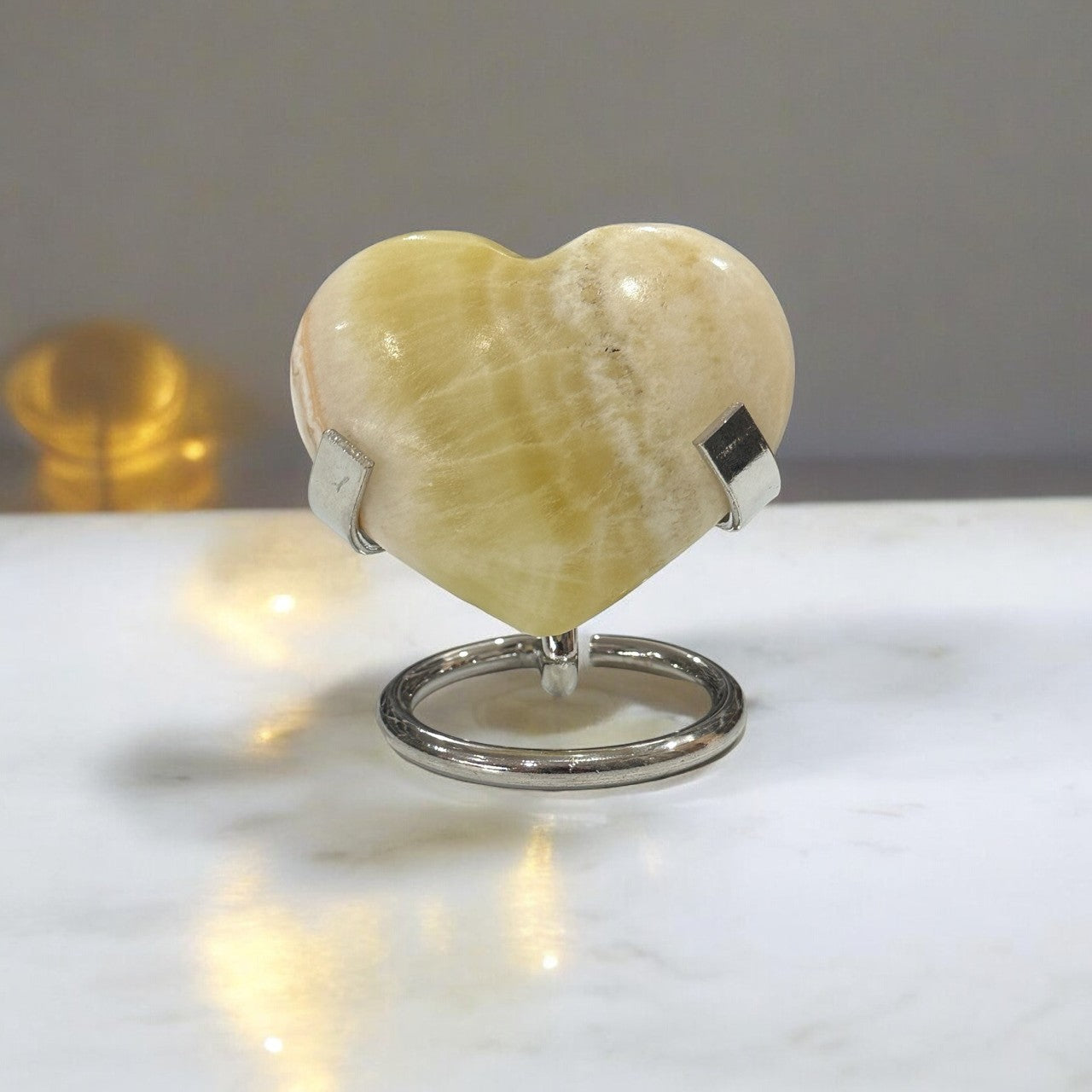 Pineapple Calcite Heart