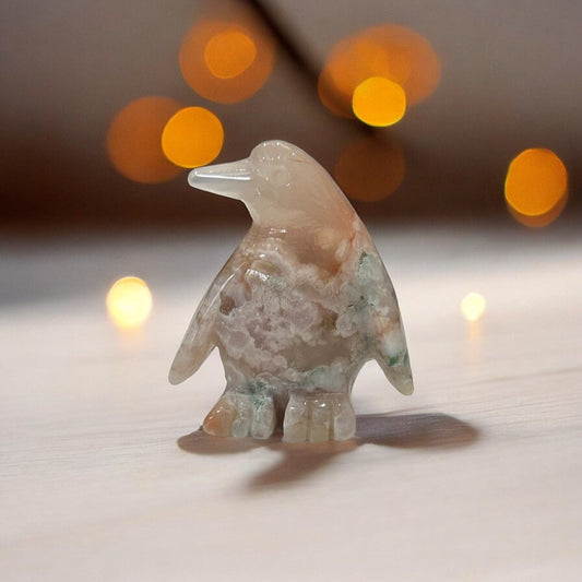 Flower Agate Penguin