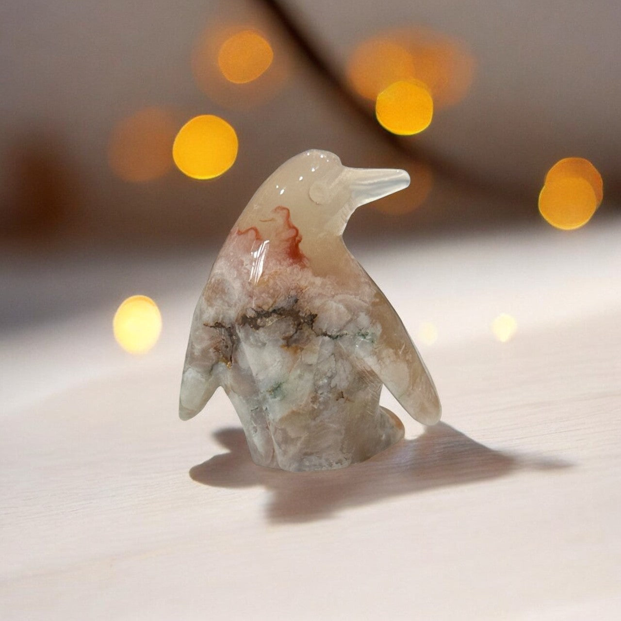 Flower Agate Penguin