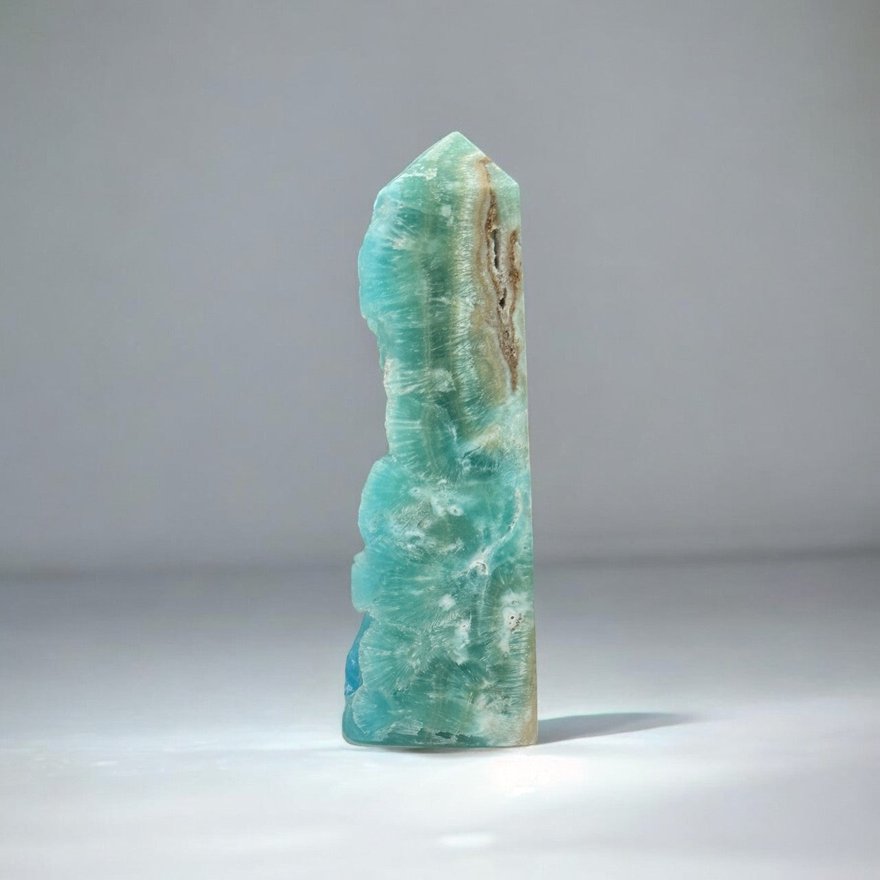 Blue Aragonite with Smithsonite Specimen Tower | 524g