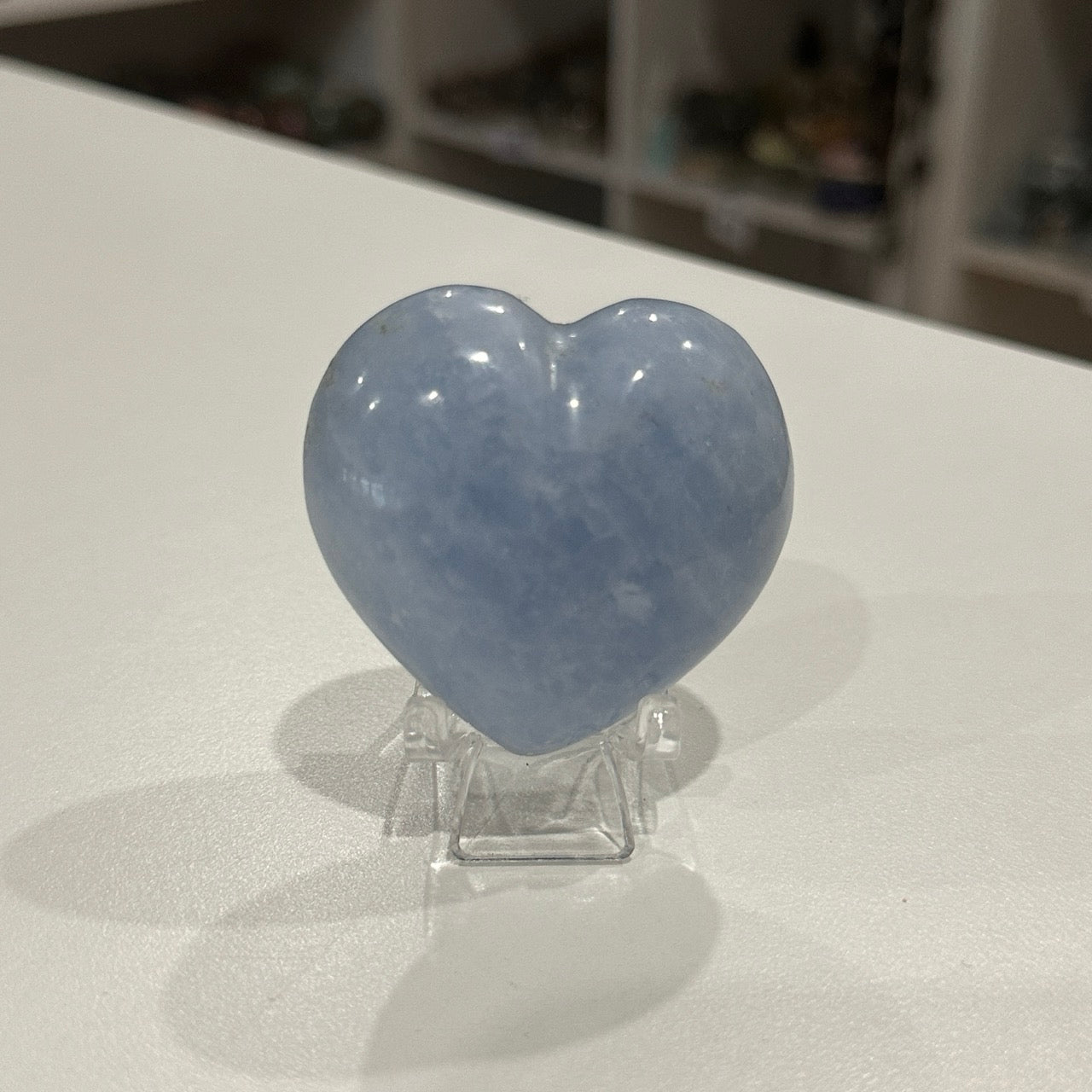 Blue Calcite Heart